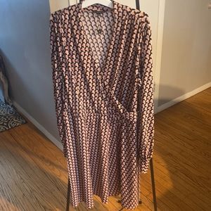 💥ADRIANNA PAPPELL PRINT PINK DRESS